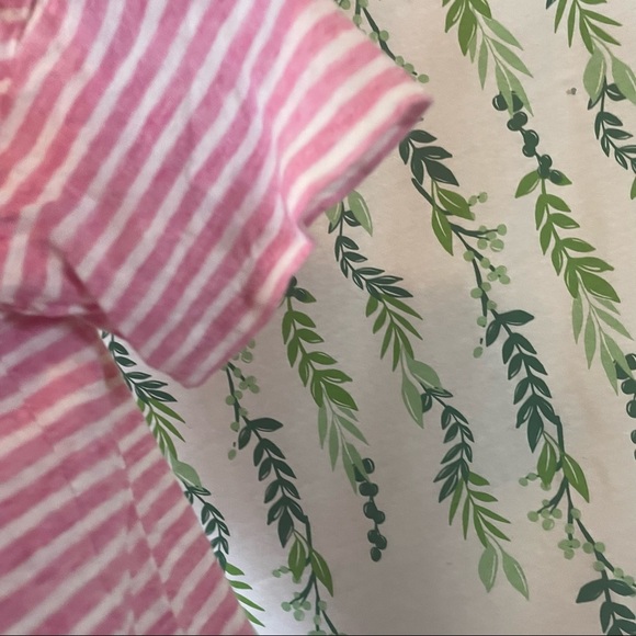 Size M J. Crew Pink/White Striped Shirt A1 - Picture 2 of 4